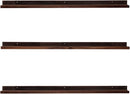 AZSKY Deep Walnut Floating Shelves Large Long Wall Storage Shelves Dark Walnut 48 Inch Wall Mount Hanging Picture Ledge Wall Decor for Bedroom Living Room Bathroom Kitchen Storage a Set of 3 by TinyTreasures Baby Boutique