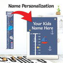 Sungwon Personalized Kids Canvas Growth Chart, Whale by TinyTreasures Baby Boutique