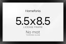 Homeforia 5.5 x 8.5 Business License Frame Black, High End Metal 5.5x8.5 Certificate Frames, 8.5x5.5 Document Frames for Wall or Tabletop, 5.5 by 8.5 Picture Frames, Tempered Glass, Wall Kit, Set of 1 by CozyNest Decor