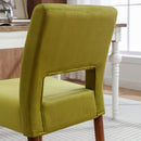 Accent Chairs Set of 2, Velvet Chairs with Solid Woood, Upholstered Dining Chairs for Living Room, Kitchen, Bedroom, Beauty Room,Dining room-Fruit Green