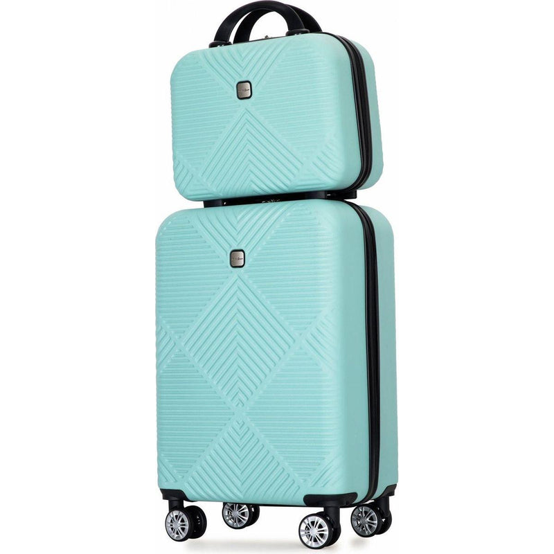 2Piece Luggage Sets ABS Lightweight Suitcase, Spinner Wheels, (20/14) LIGHT BLUE