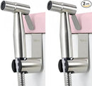 Handheld Bidet Sprayer for Toilet 2 PCS - Bidets for Existing Toilets Adjustable Water Pressure with Bidet Hose for Feminine Wash, Stainless Steel Muslim Shower Jet Spray for Toilet by CozyNest Decor