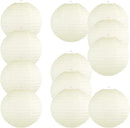 Chinese Style Paper Lanterns, Set of 12, Suitable for Party Decoration (Ivory, 12in) by GreenHaven Gardens