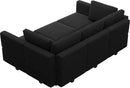 Belffin Modular Velvet Sectional Sofa with Chaise Lounge Sectional Sleeper Sofa with Storage Chaise Sofas Bed Couch for Living Room Black by CozyNest Decor
