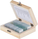 AmScope PS25W Prepared Microscope Slide Set for Basic Biological Science Education, 25 Slides, Includes Fitted Wooden Case by TinyTreasures Baby Boutique