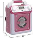 Portable Karaoke Machine for Adults & Kids - Built-In Speaker, Bluetooth, LED Lights, Wired Mic - With Voice Changing Effects by TinyTreasures Baby Boutique