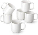 vancasso Porcelain Coffee Mugs Set, 16 oz Ceramic Coffee Cups for Americano Hot Tea Iced Coffee Cold Brew Cocoa Milk Mugs Set of 6, Dishwasher & Microwave Safe, White by CozyNest Decor