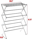 Displays By Jack Portable Collapsible Clothing Dryer Rack, Foldable Drying Rack for Clothes, Lingerie, Towels, Linens, Laundry Home Apartment Must Haves, Metal Chrome Finish by CozyNest Decor