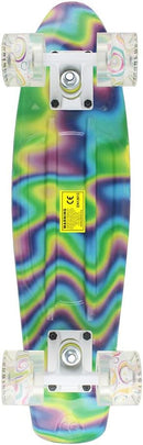 Skateboards Complete 22 Inch Mini Cruiser Retro Skateboard for Kids Boys Youths Beginners by TinyTreasures Baby Boutique