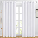 NICETOWN 84 inch Long White Curtains - Grommet Solid 50% Room Darkening Thermal Insulated Curtains Drapes for Living Room/Sliding Glass Door (2 Panels, W66 x L84) by TinyTreasures Baby Boutique
