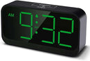 Battery Operated Digital Clock: Cordless Small Alarm Clock for Bedroom Travel - Large Numbers 4 Dimmers for All Ages Green Digits by TinyTreasures Baby Boutique