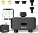 Smart Hose Watering Timer with Wi-Fi Hub, Sprinkler Timer with 2 Outlet, (PlasticsInlet & Plastics Outlet) by GreenHaven Gardens