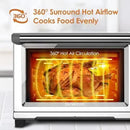 Nuwave Bravo Air Fryer Toaster Smart Oven, 12-in-1 Countertop Convection, 30-QT XL Capacity, 50°-500°F Temperature Controls, Top and Bottom Heater Adjustments 0%-100%, Brushed Stainless Steel Look by CozyNest Decor