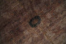 5.10x8.6 Hand Knotted Brown Overdyed Antique Finish Traditional Wool Rug | N34569