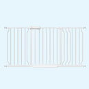 WAOWAO Baby Gate 52.76-62.2" Extra Wide Pressure Mounted Walk Through Swing Auto Close Safety White Metal Toddler Kids Child Dog Pet Puppy for Stairs,Doorways,Kitchen by TinyTreasures Baby Boutique