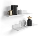 Mobili Fiver, Set of 2 Rachele Shelves, 31.49 in, Matt White, Made in Italy by CozyNest Decor