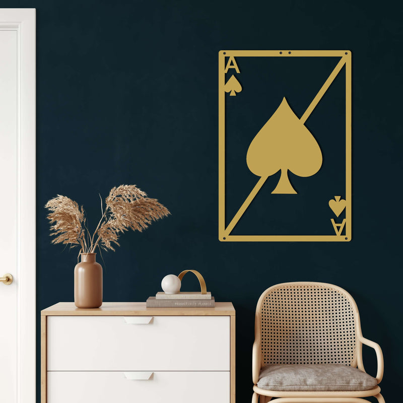 Spade Heart Metal Wall Art