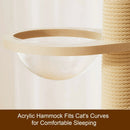 Floor to Ceiling Cat Tree with Adjustable Height and Condo Cave Bed by HouseOfZazla