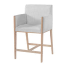 24'' Seat Height Upholstered Counter Stools with Arms - Set of 2 by HouseOfZazla