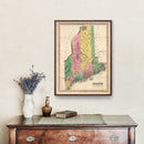 Vintage Map of Maine 1824