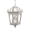 4 - Light Wood Chandelier, Hanging Light Fixture with Adjustable Chain for Kitchen Dining Room Foyer Entryway, Bulb Not Included