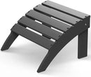 GREENVINES Adirondack-Ottoman | HDPE Plastic | Outdoor Footrest | All Weather | Foot Rest | Foot Stool | Grey | for Adirondack Chair | for Patio Backyard Pool by CozyNest Decor