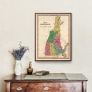 Vintage Map of New Hampshire 1824
