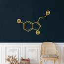 Serotonin Molecule Metal Wall Art