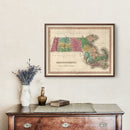 Vintage Map of Massachusetts 1824