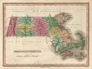 Vintage Map of Massachusetts 1824