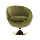 360 Degree Swivel Cuddle Barrel Accent Chairs, Round Armchairs with Wide Upholstered, Fluffy Fabric Chair for Living Room, Bedroom, Office, Waiting Rooms