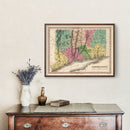 Vintage Map of Connecticut 1824