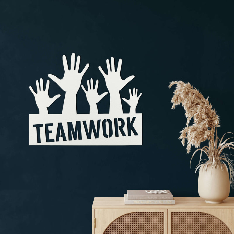 Team Work Metal Wall Art