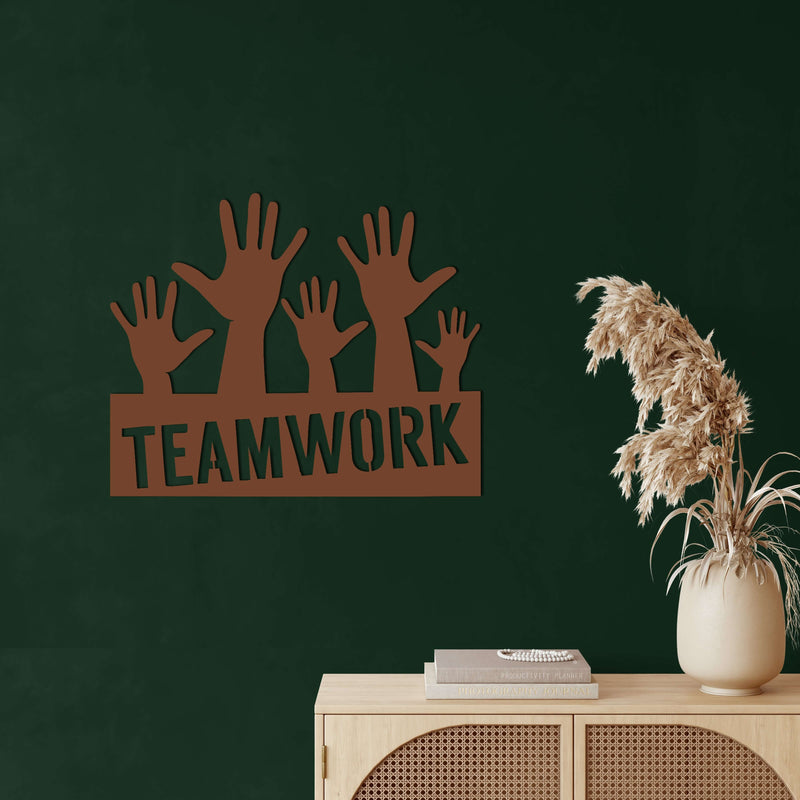 Team Work Metal Wall Art