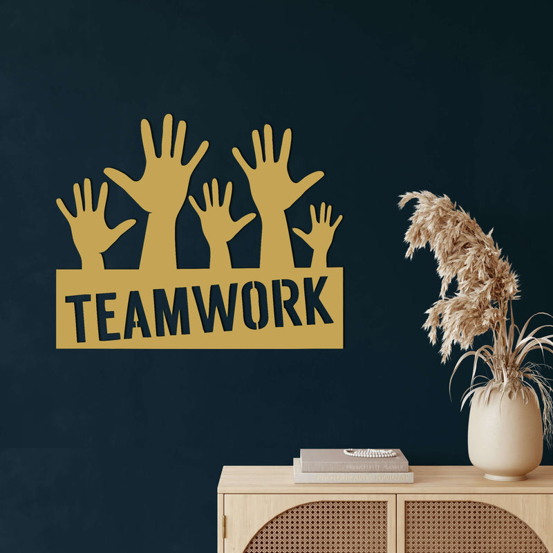 Team Work Metal Wall Art