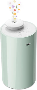 Waterless Diffuser for Essential Oil, Battery Operated Nebulizer, 0.7 Fl.Oz./ 20mL Capacity, Mini Scent Air Machine, 3 Countdown Timers & 3 Mist Levels for Home, Room, Car, Office - AN6 Green Lily by TinyTreasures Baby Boutique