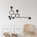 THC Molecule Metal Wall Art