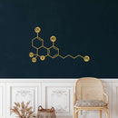 THC Molecule Metal Wall Art