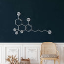 THC Molecule Metal Wall Art