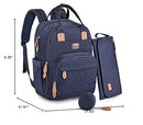 Dikaslon Diaper Bag Backpack with Portable Changing Pad, Pacifier Case and Stroller Straps, Large Unisex Baby Bags for Boys Girls, Multipurpose Travel Back Pack Moms Dads, Navy Blue by TinyTreasures Baby Boutique