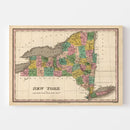 Vintage Map of New York 1824