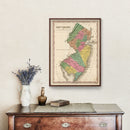 Vintage Map of New Jersey 1824