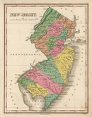 Vintage Map of New Jersey 1824