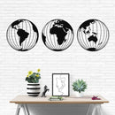 World Map Metal Wall Art