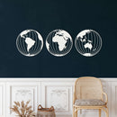 World Map Metal Wall Art