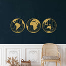 World Map Metal Wall Art