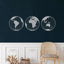 World Map Metal Wall Art