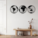 World Map Metal Wall Art