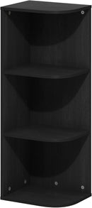 Furinno Pasir 3-Tier Corner Open Shelf Bookcase, Blackwood by TinyTreasures Baby Boutique