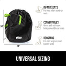 GORILLA GRIP Car Seat Travel Bag for Airplane Gate Check, Easy Carry Backpack Bags Cover Carseats, Infant Baby Carriers and Toddler Booster Seats for Airport, Child Air Travels Essential, Fluorescent by TinyTreasures Baby Boutique